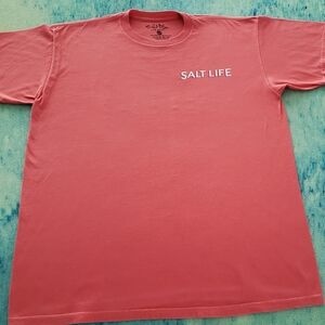 Salt Life Coral Color Short Sleeve Tee Casual Comfort Medium